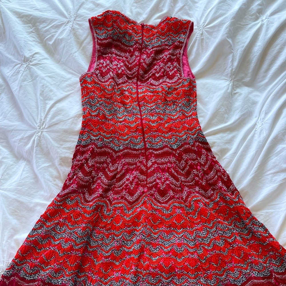 Missoni sleeveless Red and Pink Patterned knit Dress - size 4 - Picture 3 of 5